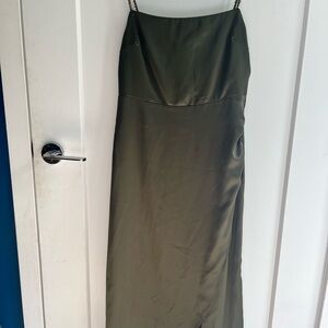 Zara Olive Green Slip Dress